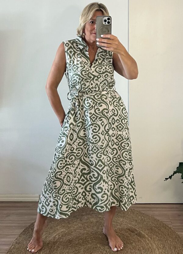 vestido estampado sin mangas - Imagen 2