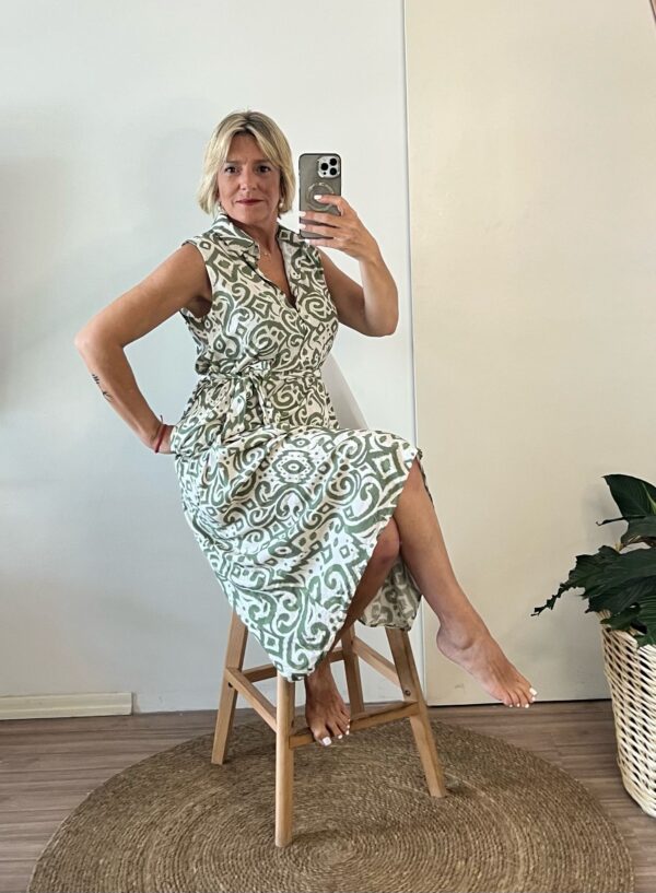 vestido estampado sin mangas